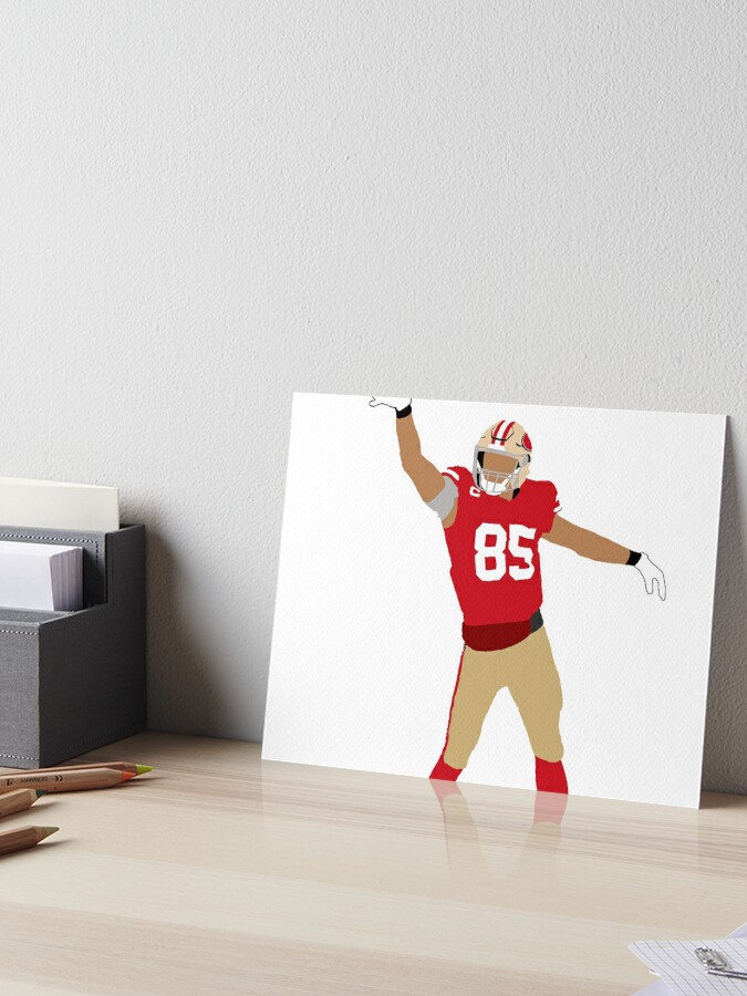 Kittle Jersey Red Art Board Print for Sale by reevevi