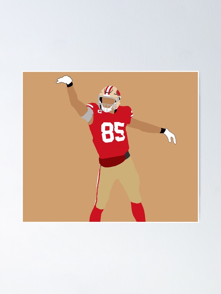 Kittle Jersey Red Poster for Sale by reevevi