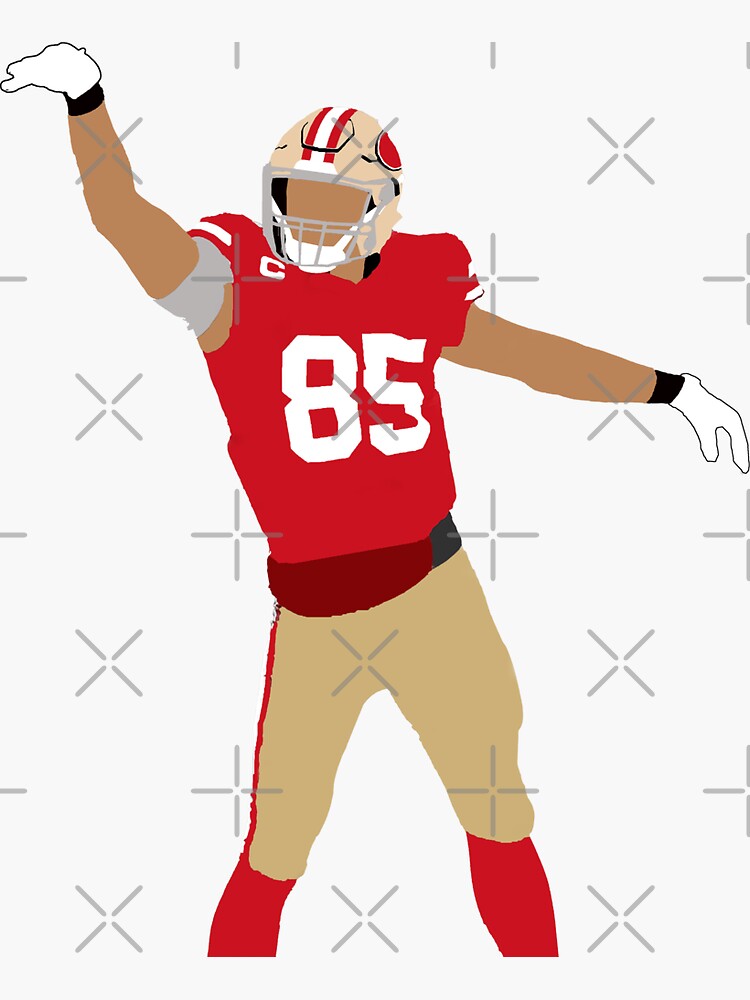 Kittle Jersey Red Sticker for Sale by reevevi