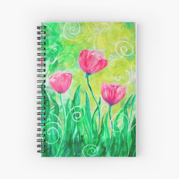 Dancing Tulips by Jan Marvin Spiral Notebook