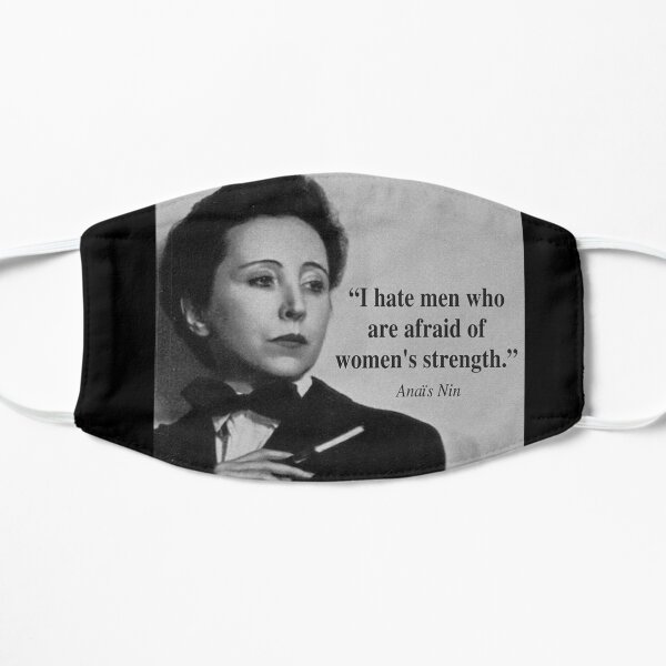 Anais Nin Feminist Flat Mask