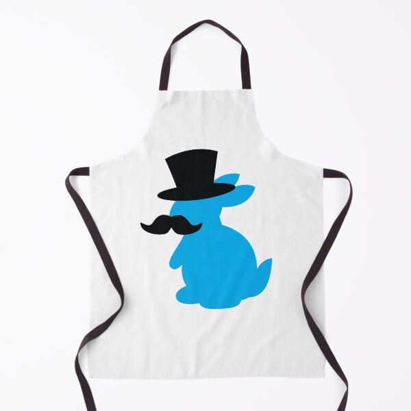 Item preview, BLUE Bunny rabbit in a Top hat with a moustache designed and sold by jazzydevil.