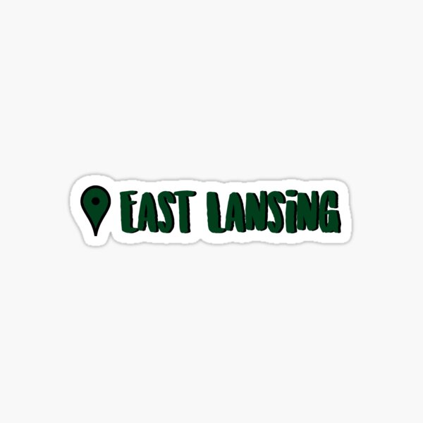 michigan state university location pin Sticker