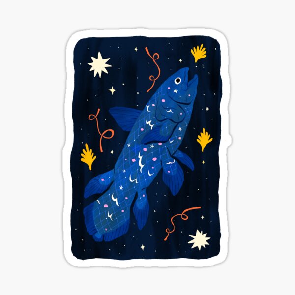 Starry Coelacanth Sticker