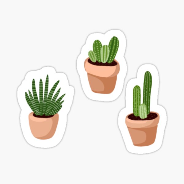 “cute plant sticker pack” Sticker by isacreatesss | Redbubble
