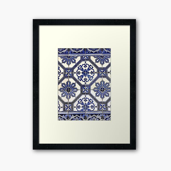Portugal Tile Number Seven Framed Art Print