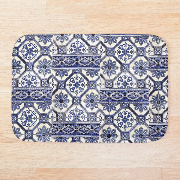 Portugal Tile Number Seven Bath Mat
