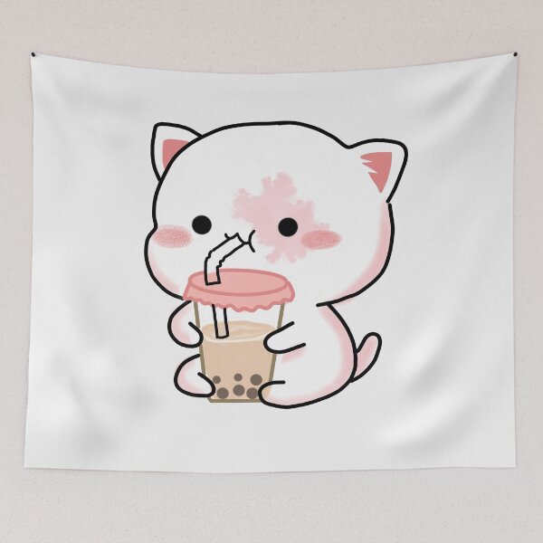 Item preview, bubble tea cat designed and sold by Wizabi.