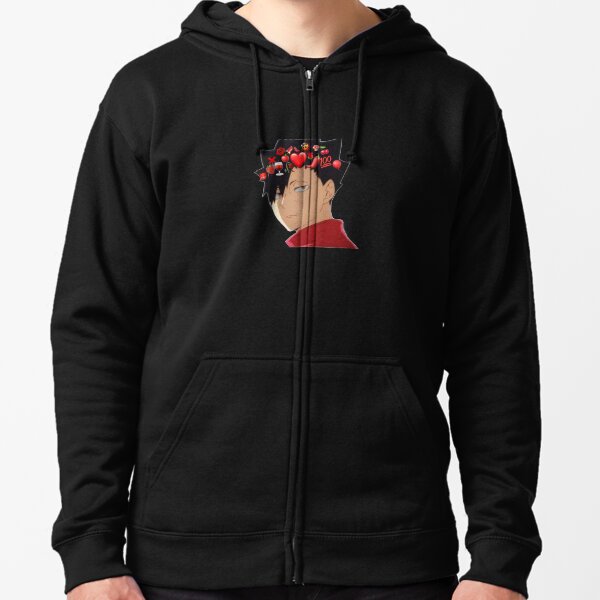Kuroo Tetsurou w/ emoji crown Zipped Hoodie