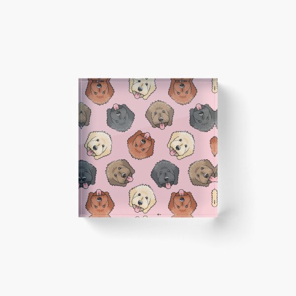 Item preview, Goldendoodles on pink designed and sold by littlearrow.