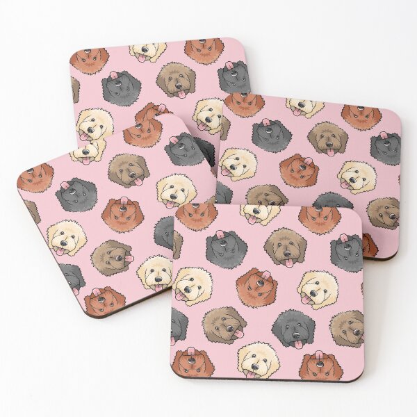 Item preview, Goldendoodles on pink designed and sold by littlearrow.