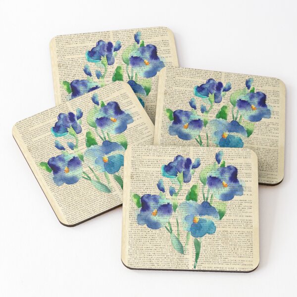 Item preview, Botanical print, on old book page - Violets designed and sold by Art by Lilia.