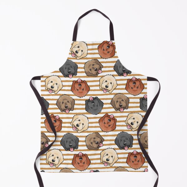 Item preview, Goldendoodles on gold stripes designed and sold by littlearrow.