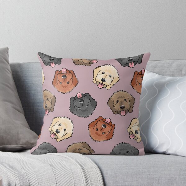 Item preview, Goldendoodles on mauve designed and sold by littlearrow.