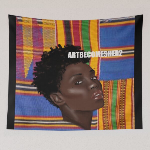 Item preview, Poise - Blue Kente Print designed and sold by ArtBecomesHer2.