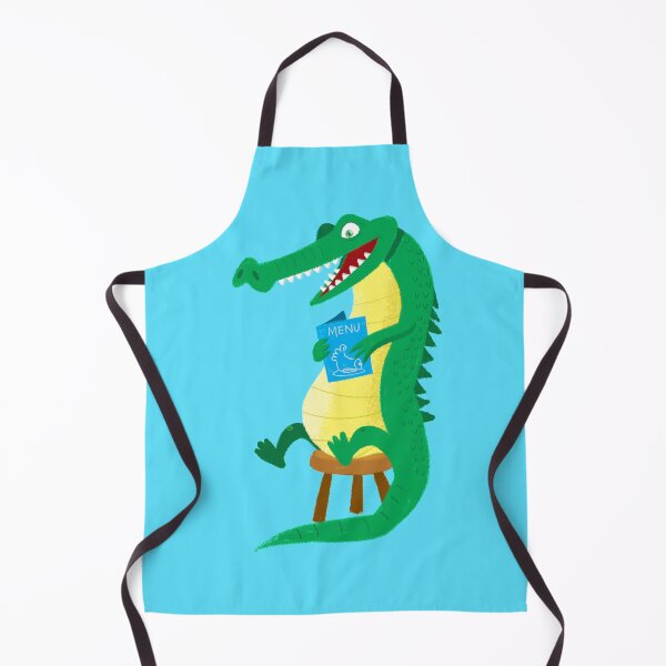 Item preview, Crocodile reading a Menu (with a human foot!) designed and sold by jasmineberry.
