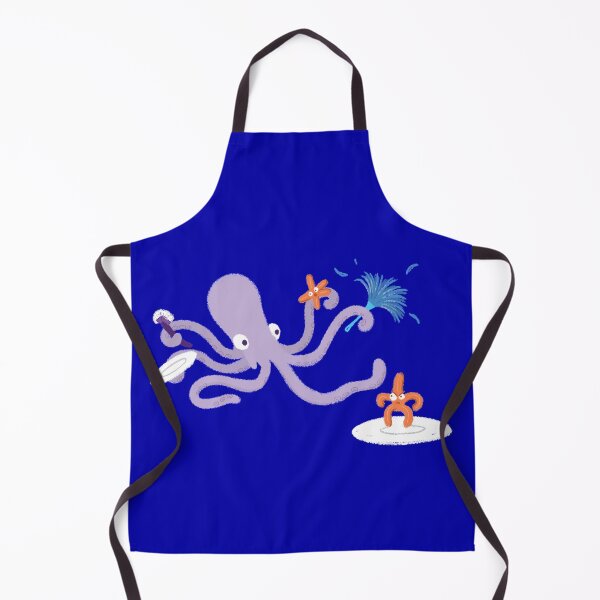 Item preview, octopus cleaning with the starfish designed and sold by jasmineberry.