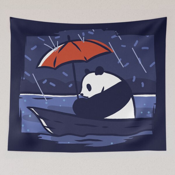 Item preview, Panda Bear on a Canoe designed and sold by cutenfunny.