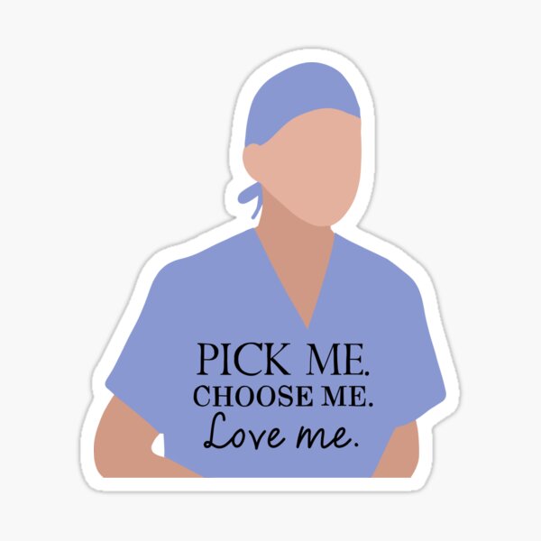Buy Pick Me Choose Me Love Me Interchangeable Badge Reel, Meredith Grey,  Nurse Badge Reel, Grey's Anatomy Badge Reel, Grey's Anatomy Online in India  