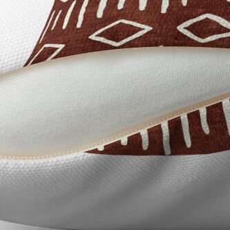 Alternate view of boho mudcloth in rust Floor Pillow