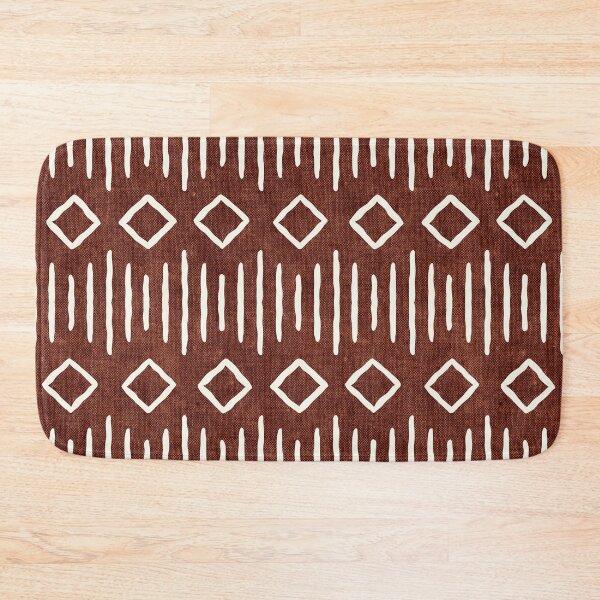 Item preview, boho mudcloth in rust designed and sold by littlearrow.