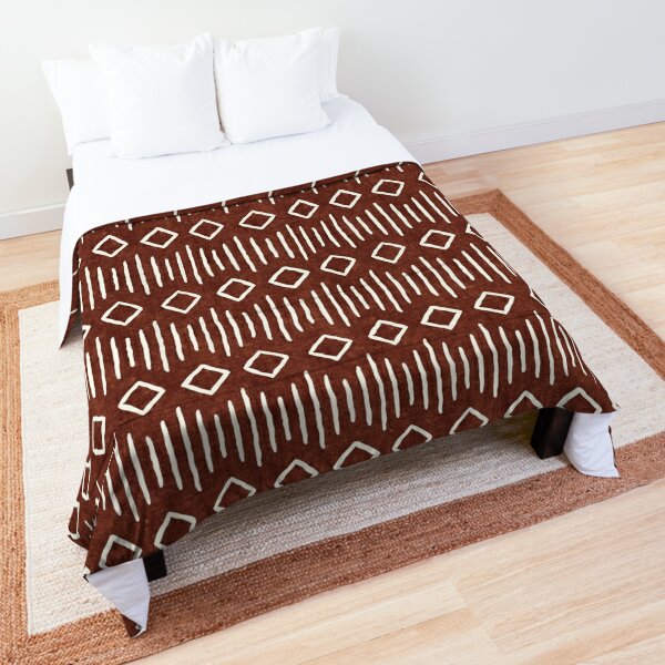 Mudcloth - tribal decor, mud cloth decor, mud cloth bedding, mudcloth  curtains, rust, rust color, trendy decor Art Print