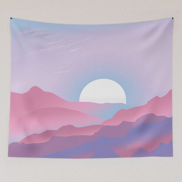 Item preview, Bigender Pride Sunrise Landscape designed and sold by Vernen Ink.