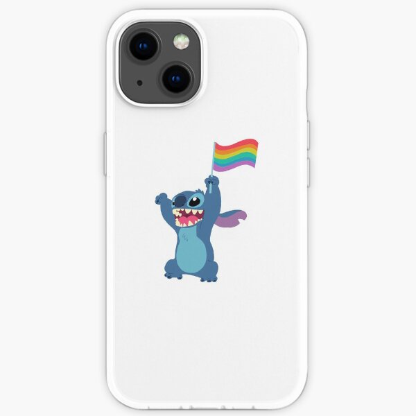 Point avec drapeau de fierté Coque souple iPhone