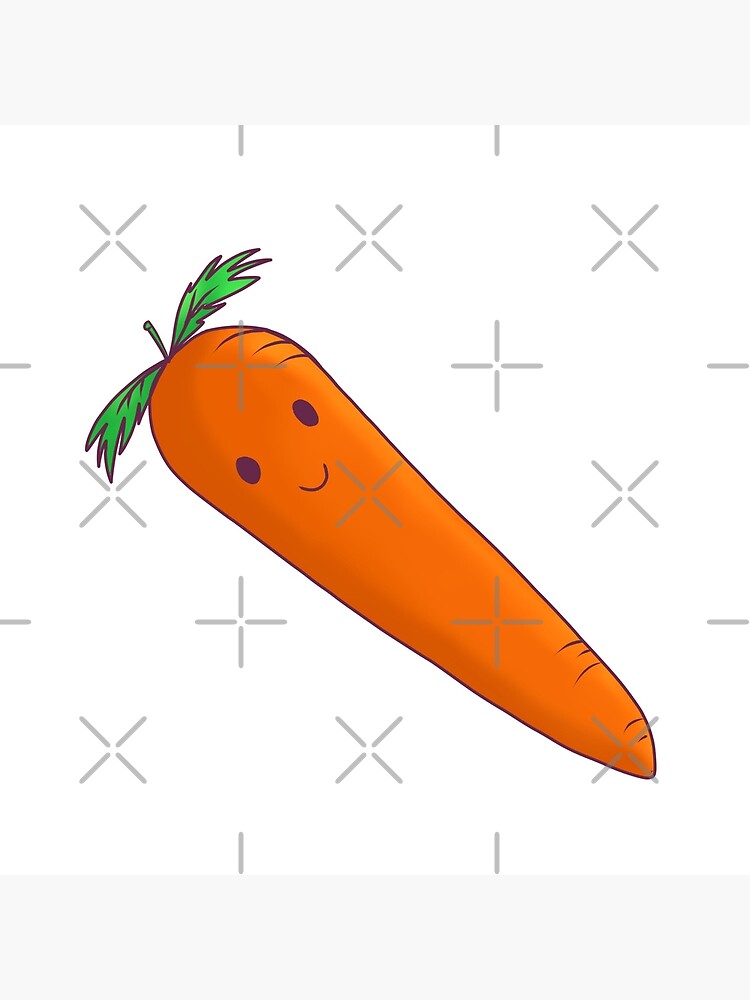 Beautiful and tender smiling carrot | Art Board Print