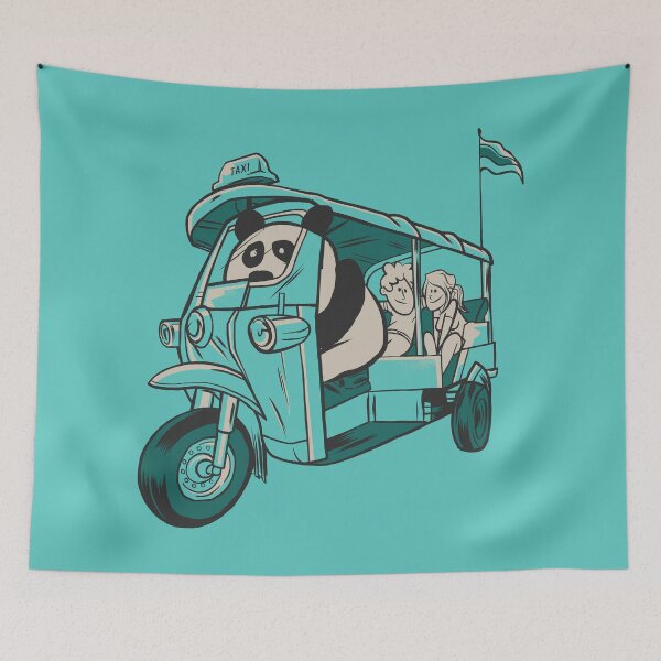 Item preview, Cool Panda Taxi Tuc Tuc designed and sold by cutenfunny.