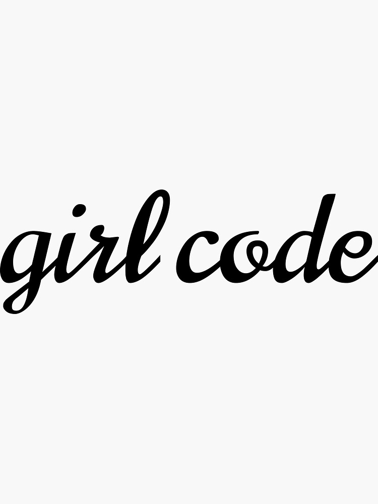 "Girl code" Sticker for Sale by carmencodes Redbubble