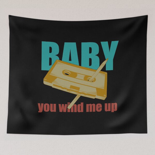 Item preview, Baby You Wind Me Up Retro Style Vintage Cassette Tape Pen graphic designed and sold by NoveltyMerch.