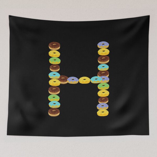 Item preview, COLORFUL DONUT ALPHABET CAPITAL LETTER H designed and sold by LiveAndGlow.