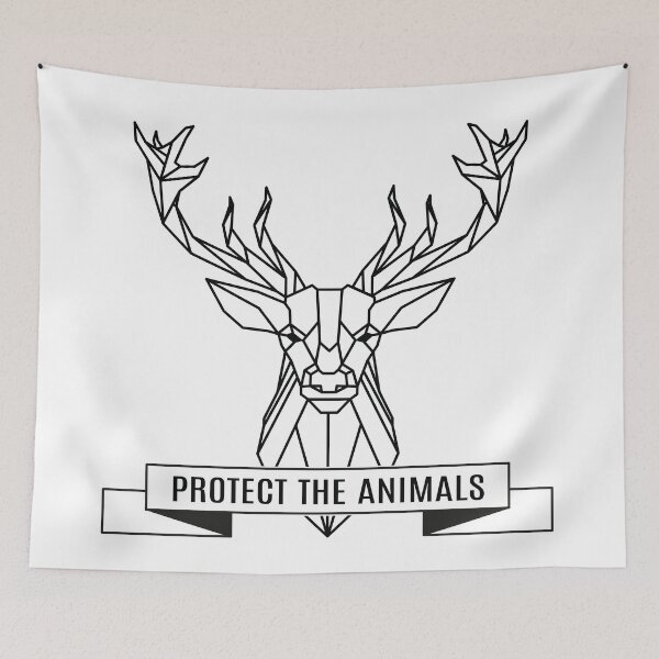 Item preview, Protect the animals - deer line art designed and sold by AmpersandCuster.