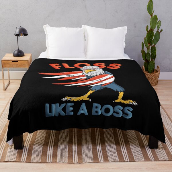 Item preview, Fourth of July Floss Like A Boss American Flag Bald Eagle print designed and sold by NoveltyMerch.