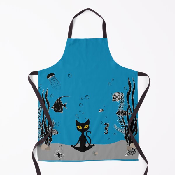 Item preview, Black Cat Doing Yoga with Fishes Under The Water | For Cool Mom designed and sold by minstore.
