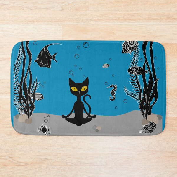 Item preview, Black Cat Doing Yoga with Fishes Under The Water | For Cool Mom designed and sold by minstore.