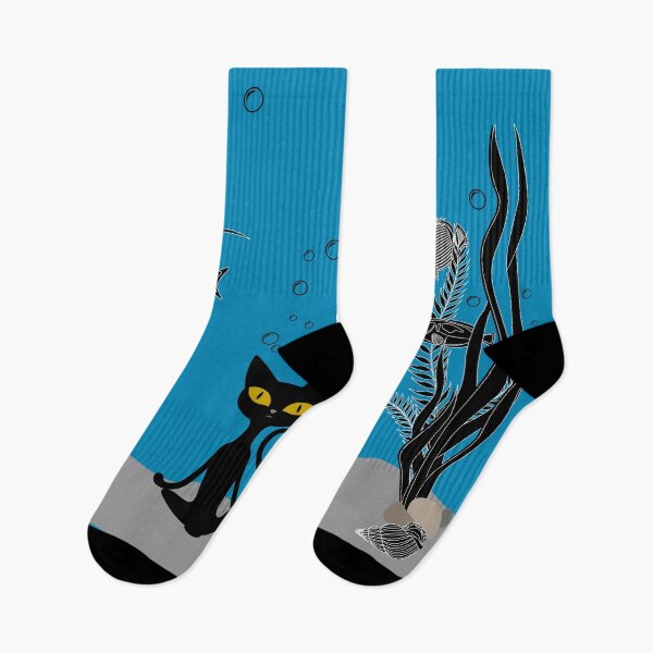 Item preview, Black Cat Doing Yoga with Fishes Under The Water | For Cool Mom designed and sold by minstore.