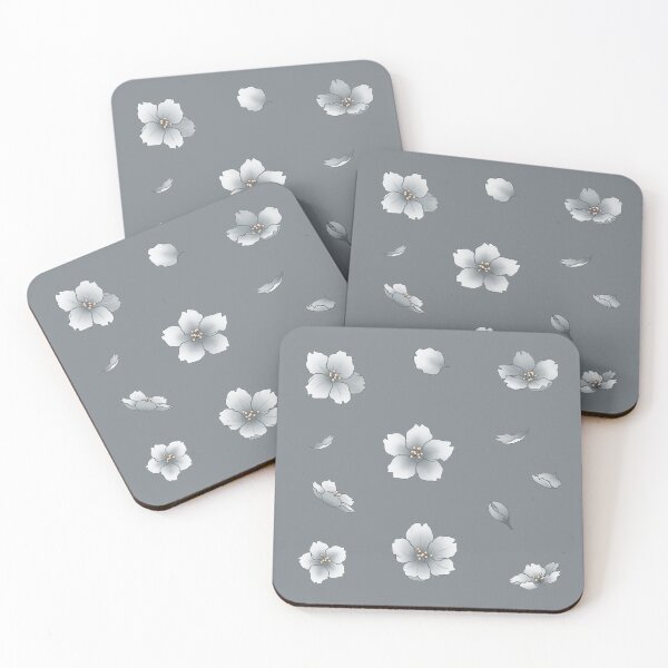 Item preview, Falling Silver Sakura Cherry Blossom designed and sold by arterialmotive.