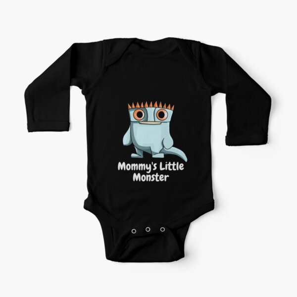 Mommy's Little Monster Spike Long Sleeve Baby One-Piece