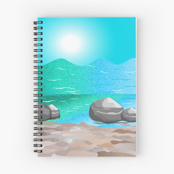 Item preview, Beach landscape with Rock, sunlight, sand and water waves designed and sold by DBkaushal.