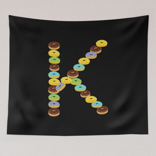 Item preview, COLORFUL DONUT ALPHABET CAPITAL LETTER K designed and sold by LiveAndGlow.