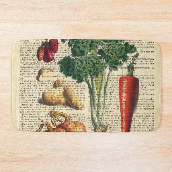 Item preview, Botanical print, on old book page - garden vegetables 4 designed and sold by Art by Lilia.