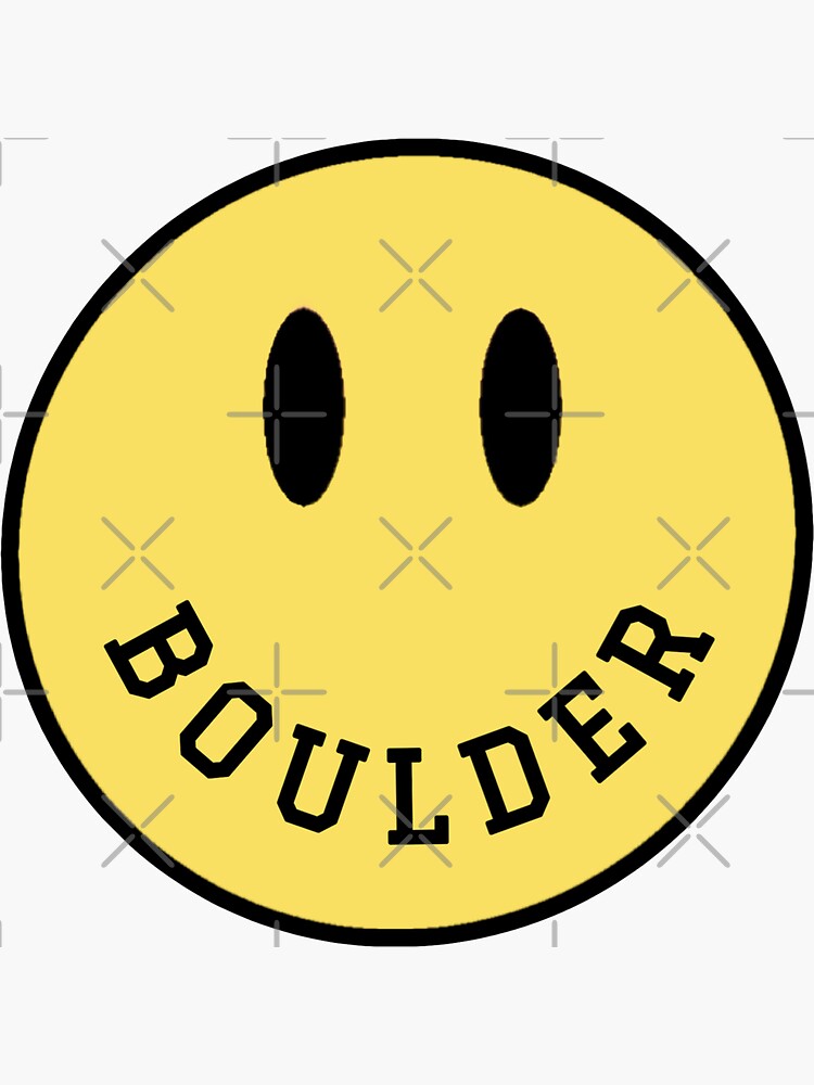 "CU BOULDER smiley face" Sticker for Sale by DesignsByKL Redbubble