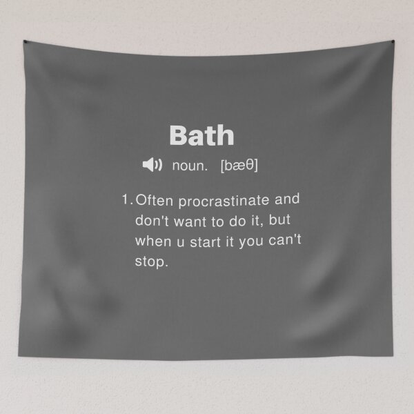 Item preview, Funny Bath Definition designed and sold by Sleepy Cat Design.