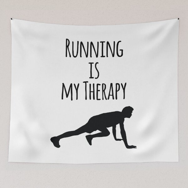 Item preview, Running Is My Therapy, Runner Silhouette designed and sold by 4AllTimes.