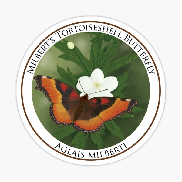 Milbert's Tortoiseshell Badge Sticker