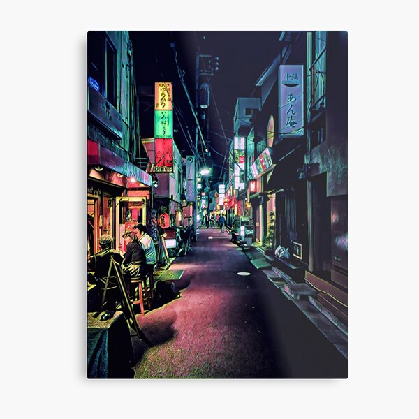 Locals at a Back-Alley Bar, Taito, Tokyo, Japan Metal Print