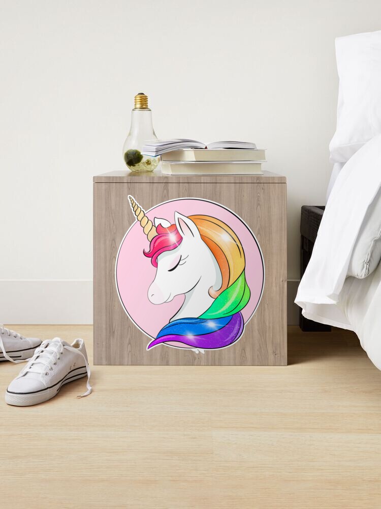 Cartoon Unicorn Sticker for Sale by Elle Hazlett