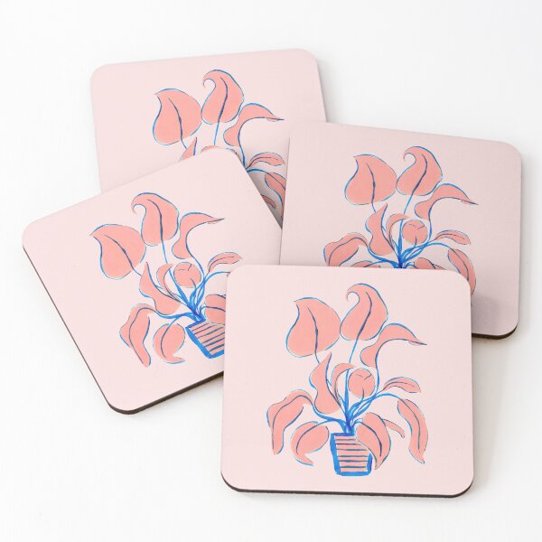 Item preview, Dusty Pink Pot Plant Acrylic Painting designed and sold by Sarah Fallon.